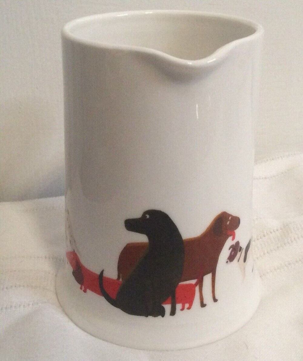 NEW FENELLA SMITH ADORABLE DOG CANINE PORCELAIN CREAMER PITCHER